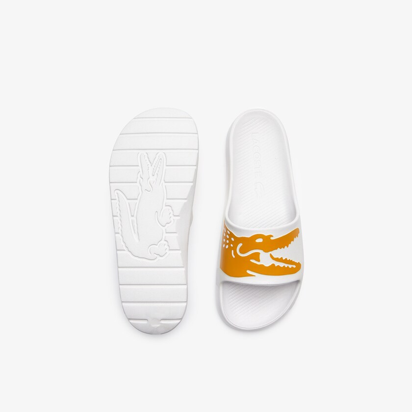 Chanclas Lacoste x Ricky Regal Synthetic Crocodile Hombre Blancos Amarillos | QW0-93259J6