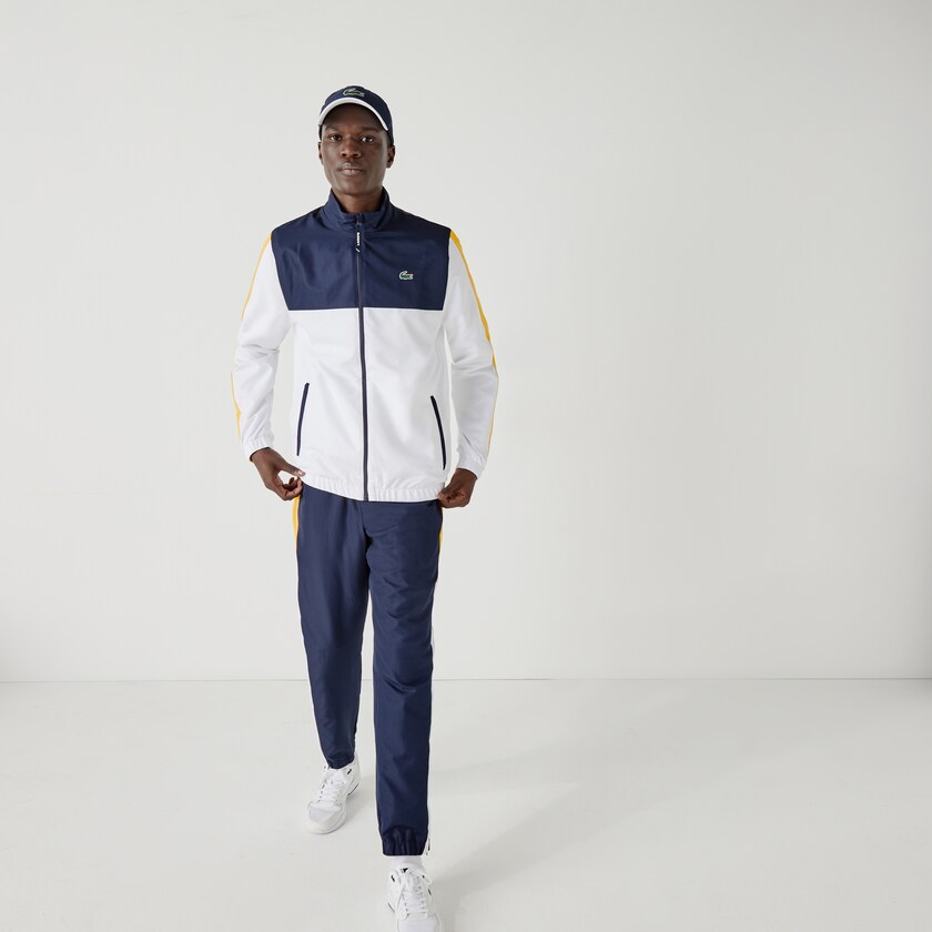 Chandals Lacoste SPORT Lightweight Colorblock Hombre Azul Marino Azules Blancos Amarillos | KF7-04630Z2
