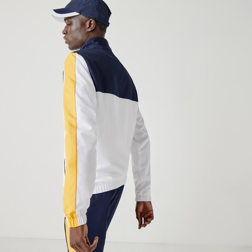 Chandals Lacoste SPORT Lightweight Colorblock Hombre Azul Marino Azules Blancos Amarillos | KF7-04630Z2