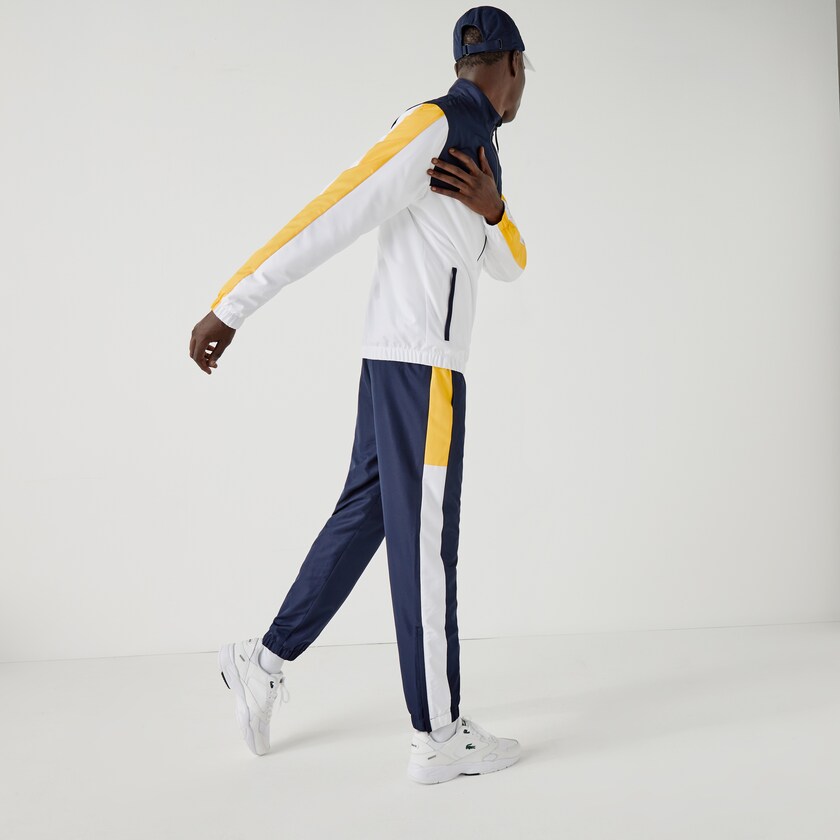 Chandals Lacoste SPORT Lightweight Colorblock Hombre Azul Marino Azules Blancos Amarillos | KF7-04630Z2