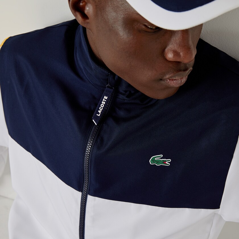 Chandals Lacoste SPORT Lightweight Colorblock Hombre Azul Marino Azules Blancos Amarillos | KF7-04630Z2