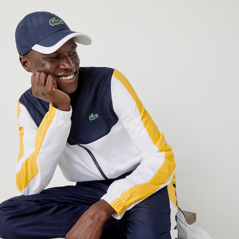 Chandals Lacoste SPORT Lightweight Colorblock Hombre Azul Marino Azules Blancos Amarillos | KF7-04630Z2