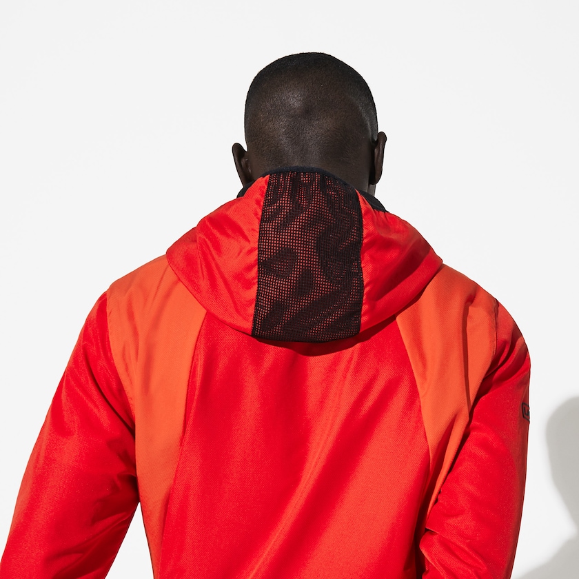Chandals Lacoste SPORT Mesh Inset Hooded Colorblock Hombre Rojos Blancos Negros | JV0-63436H5