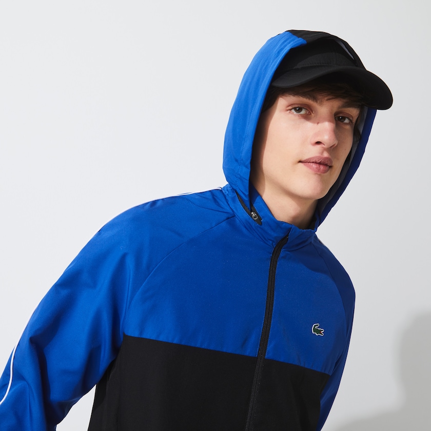 Chandals Lacoste SPORT Two-Tone Tennis Hombre Negros Azules Blancos | JB4-64376W5