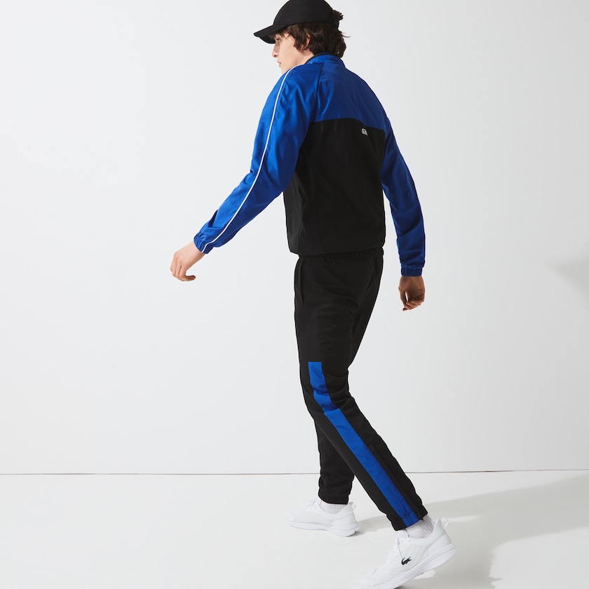 Chandals Lacoste SPORT Two-Tone Tennis Hombre Negros Azules Blancos | JB4-64376W5