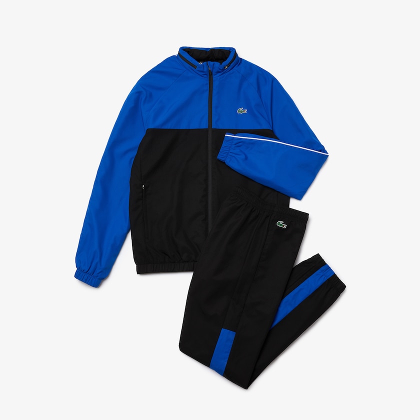 Chandals Lacoste SPORT Two-Tone Tennis Hombre Negros Azules Blancos | JB4-64376W5
