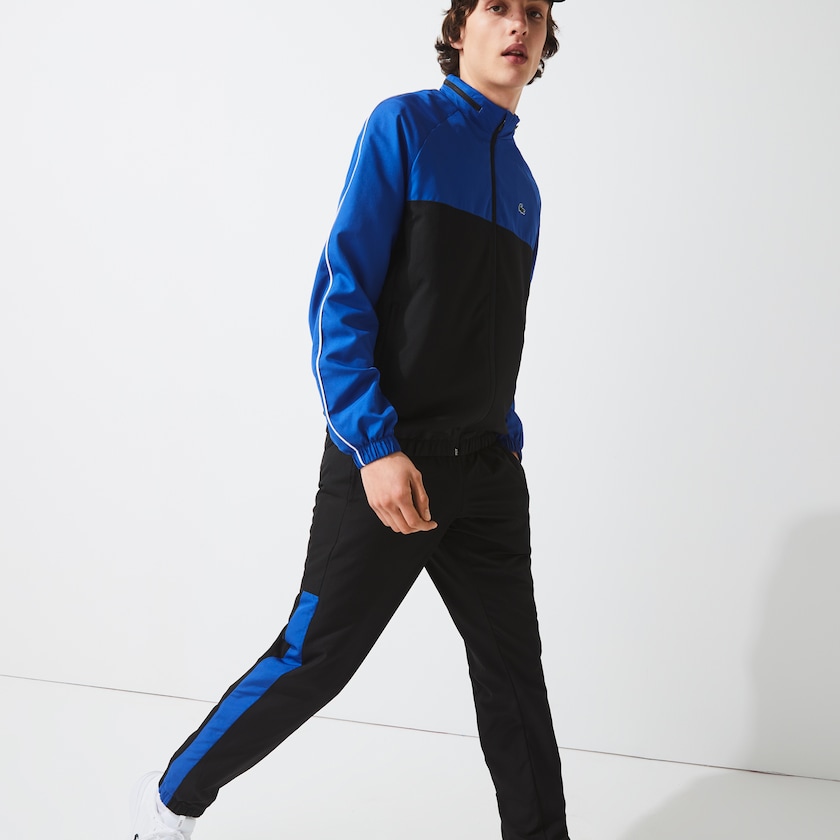 Chandals Lacoste SPORT Two-Tone Tennis Hombre Negros Azules Blancos | JB4-64376W5
