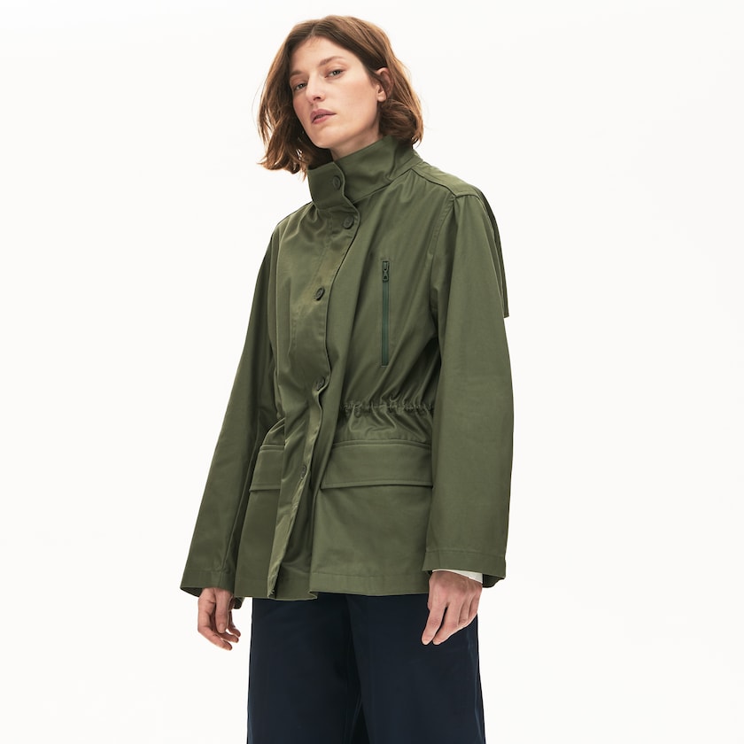 Chaquetas Parka Lacoste Flared Water-Resistant Mujer Kaki Verdes | YB0-05010I6