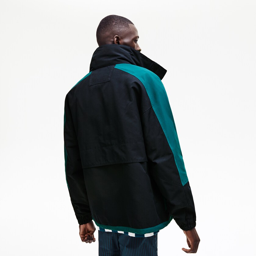 Chaquetas Parka Lacoste LIVE Color-Block Hombre Azul Marino Azules Verdes | QP6-56015F0