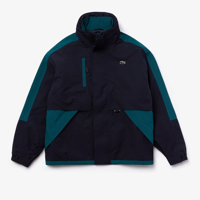 Chaquetas Parka Lacoste LIVE Color-Block Hombre Azul Marino Azules Verdes | QP6-56015F0