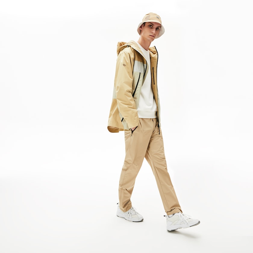 Chaquetas Parka Lacoste Motion Lightweight Quilted Short Hombre Beige Grises | DL3-20572H5