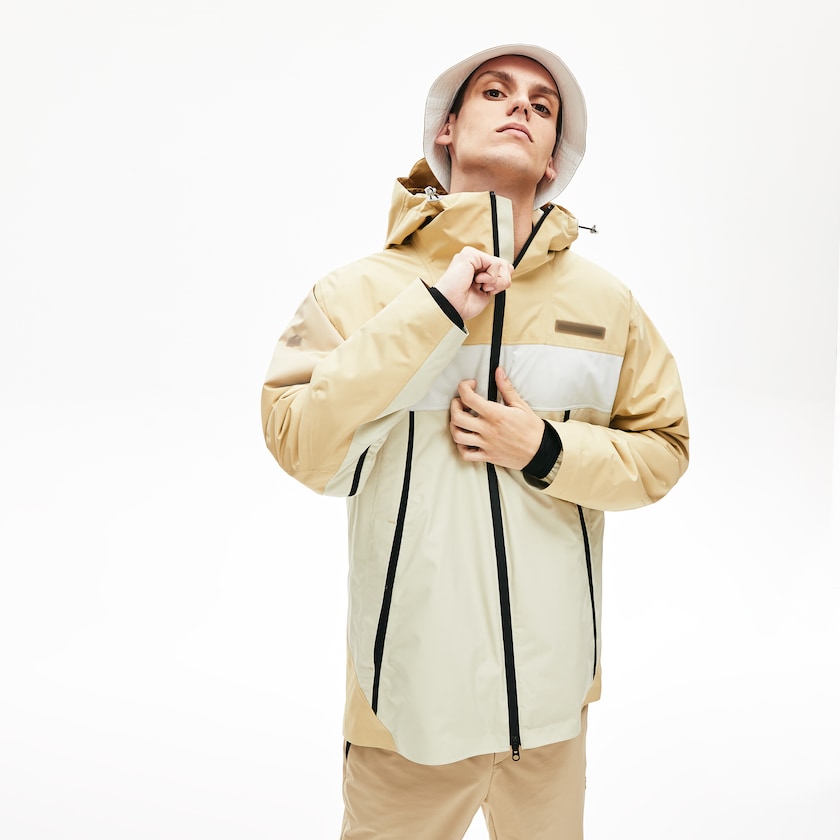 Chaquetas Parka Lacoste Motion Lightweight Quilted Short Hombre Beige Grises | DL3-20572H5