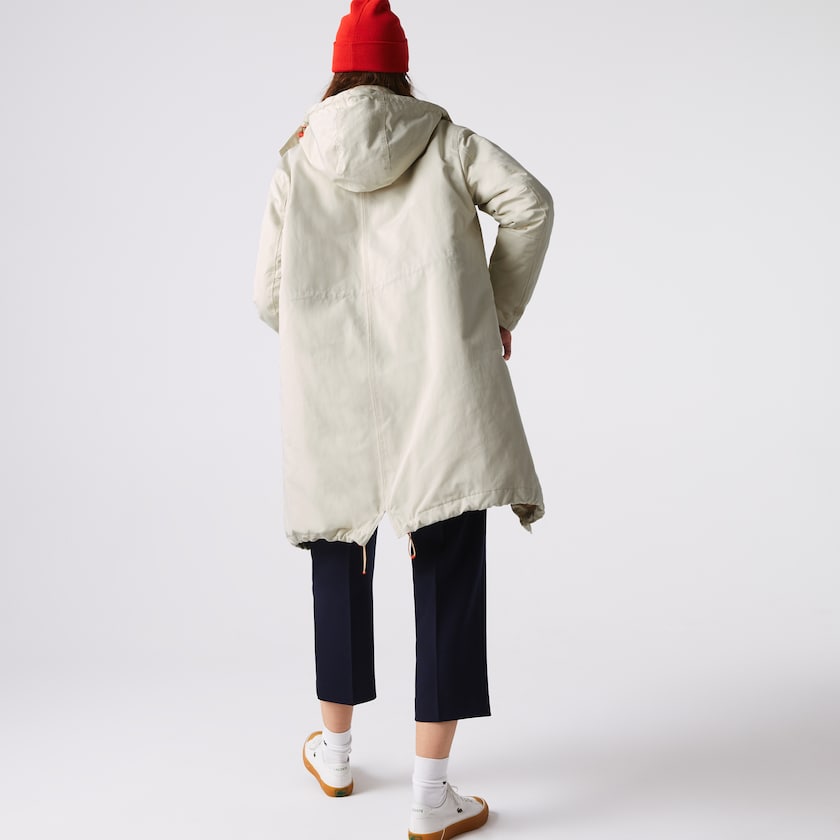 Chaquetas Parka Lacoste Quilted Interior Jacket 2-in-1 Mujer Beige | QI9-92389L8