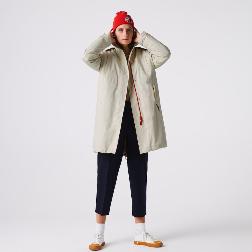 Chaquetas Parka Lacoste Quilted Interior Jacket 2-in-1 Mujer Beige | QI9-92389L8