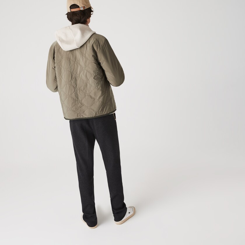 Chaquetas Parka Lacoste Quilted Interior Jacket Water-Resistant 3-in-1 Hombre Kaki Verdes | LG9-31703G4
