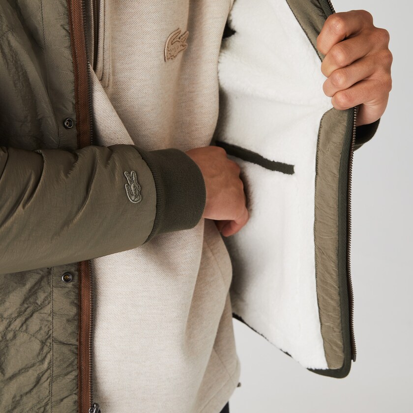 Chaquetas Parka Lacoste Quilted Interior Jacket Water-Resistant 3-in-1 Hombre Kaki Verdes | LG9-31703G4