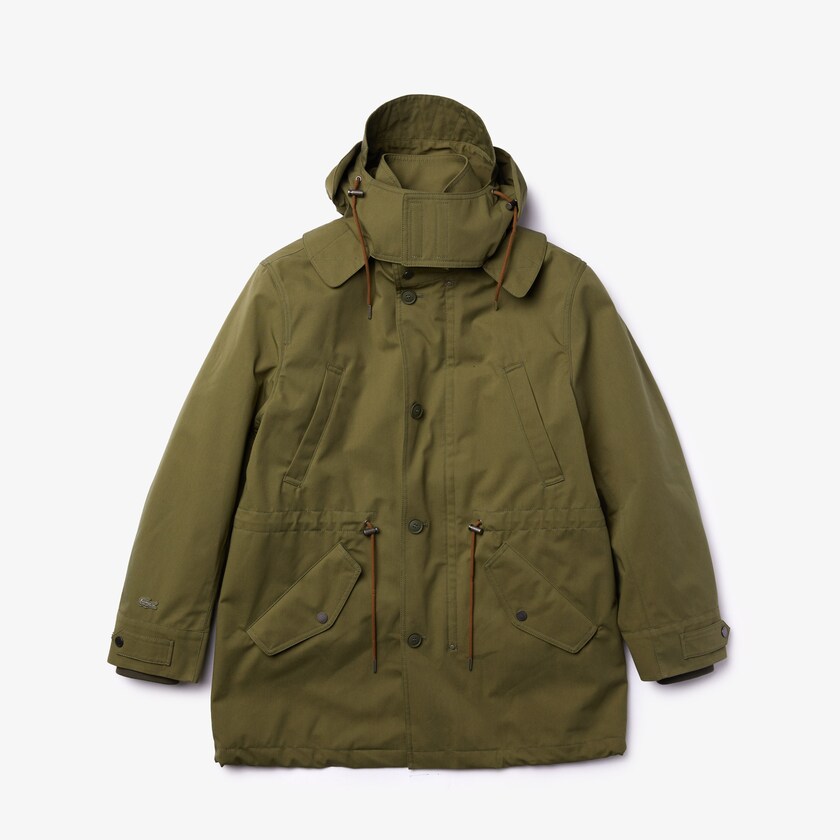 Chaquetas Parka Lacoste Quilted Interior Jacket Water-Resistant 3-in-1 Hombre Kaki Verdes | LG9-31703G4