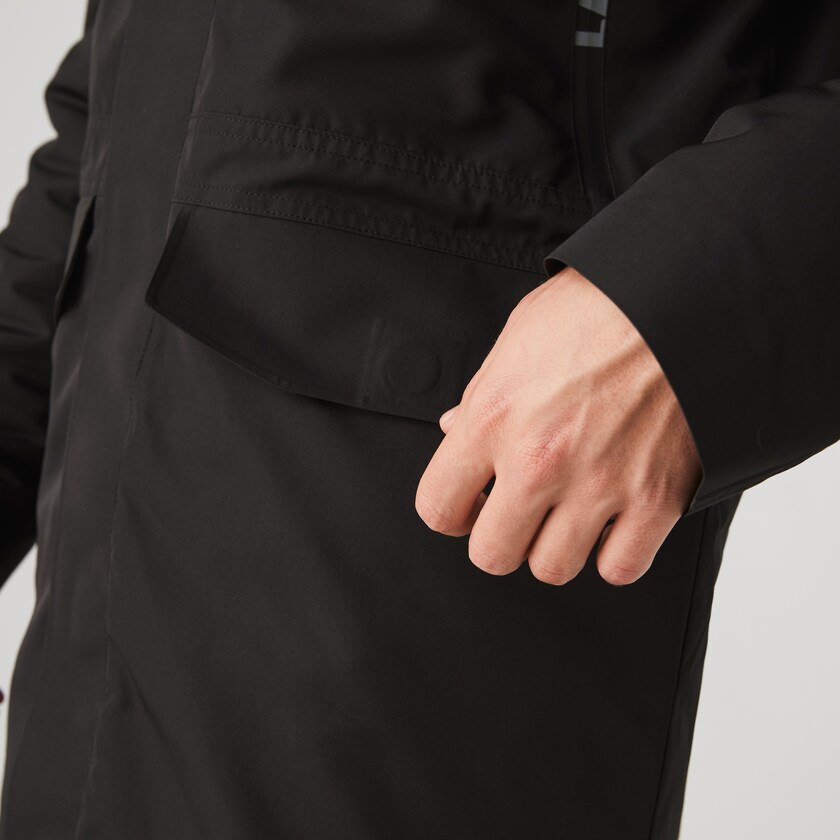 Chaquetas Parka Lacoste SPORT Hooded Quilted Hombre Negros | AF1-48194V9