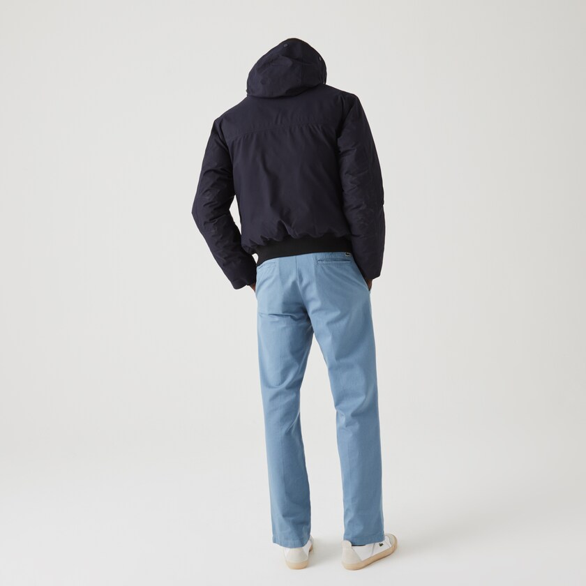 Chaquetas Parka Lacoste Short Water-Resistant Quilted Hooded Hombre Azul Marino Azules Beige | RZ5-84998T4