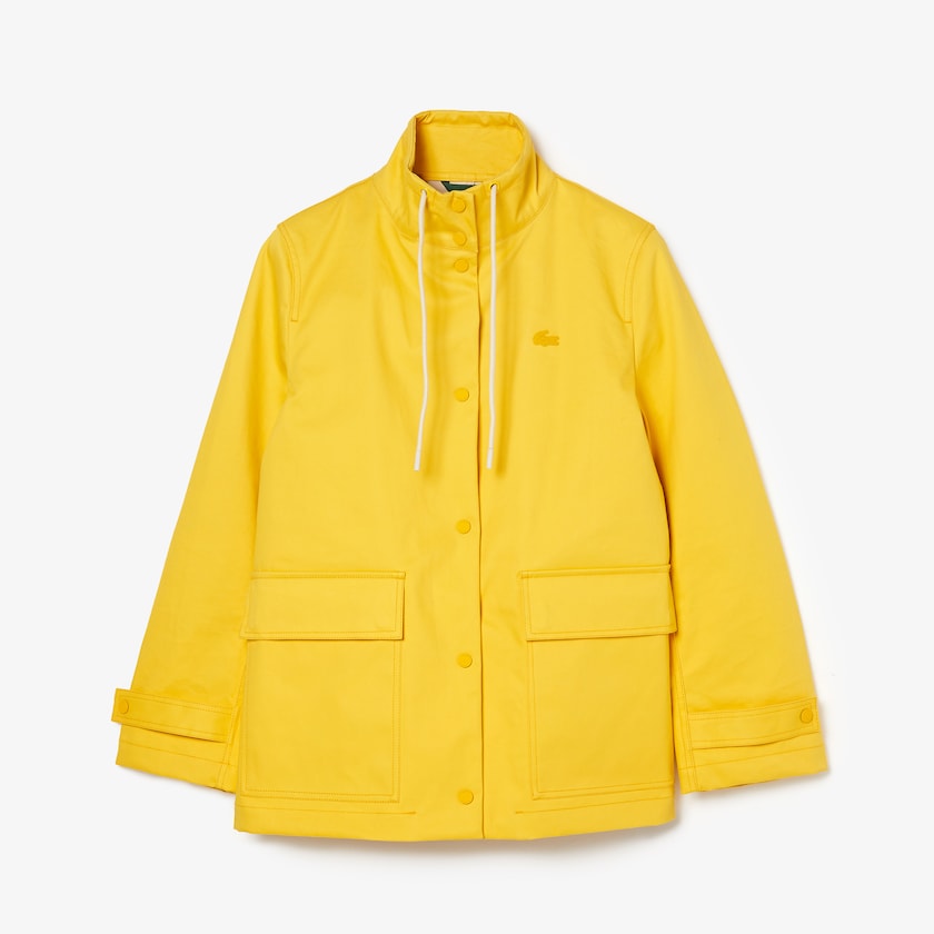 Chaquetas Parka Lacoste Stand-Up Collar Cotton Mujer Amarillos Beige | LK6-65206K9