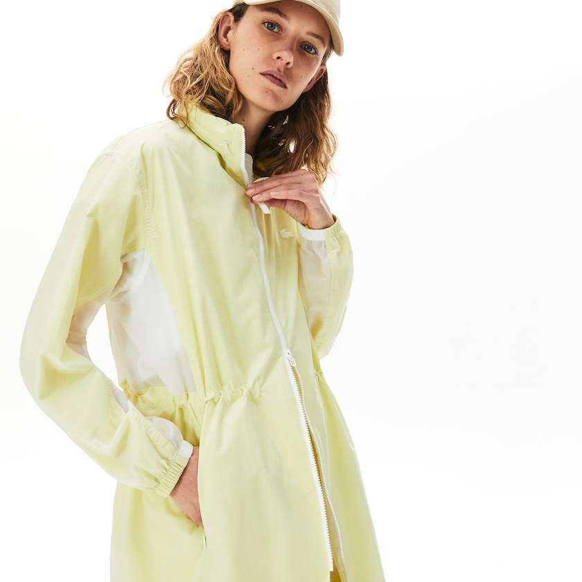 Chaquetas Parka Lacoste Water-Resistant Long Nylon Mujer Blancos Amarillos | RN5-20292Q8