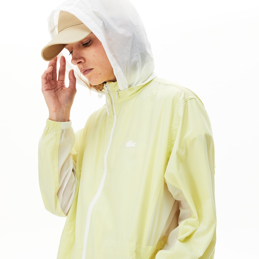 Chaquetas Parka Lacoste Water-Resistant Long Nylon Mujer Blancos Amarillos | RN5-20292Q8