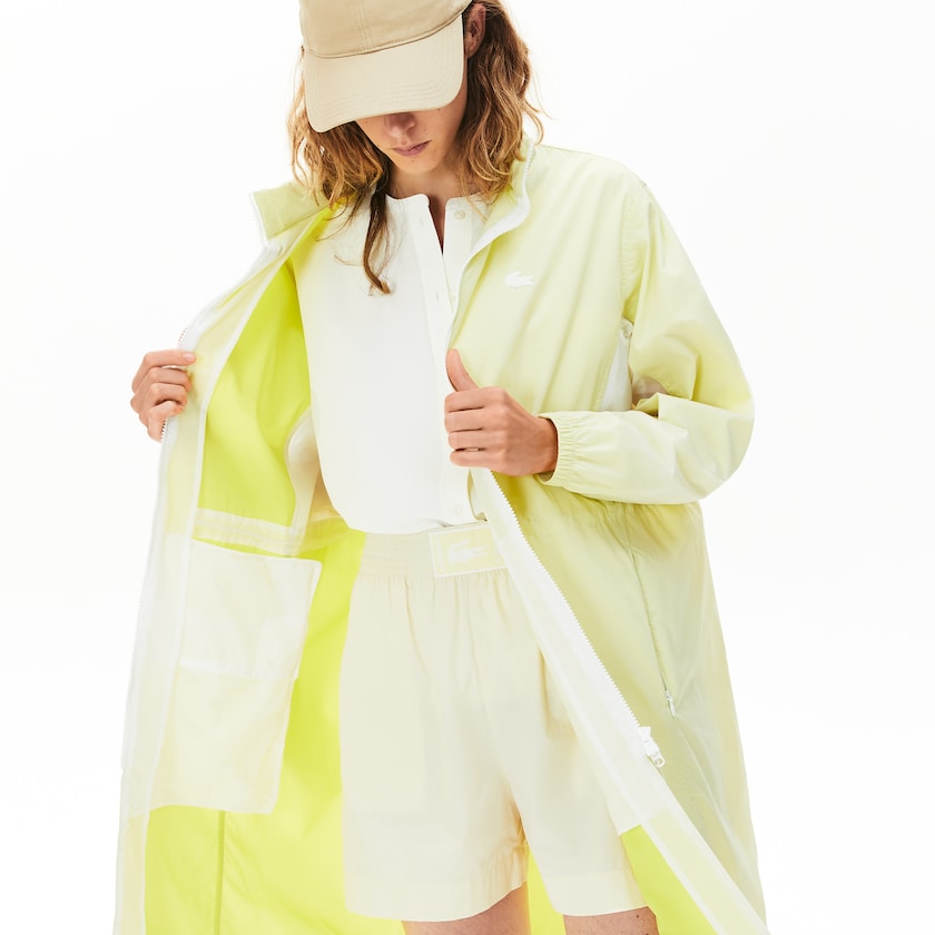Chaquetas Parka Lacoste Water-Resistant Long Nylon Mujer Blancos Amarillos | RN5-20292Q8