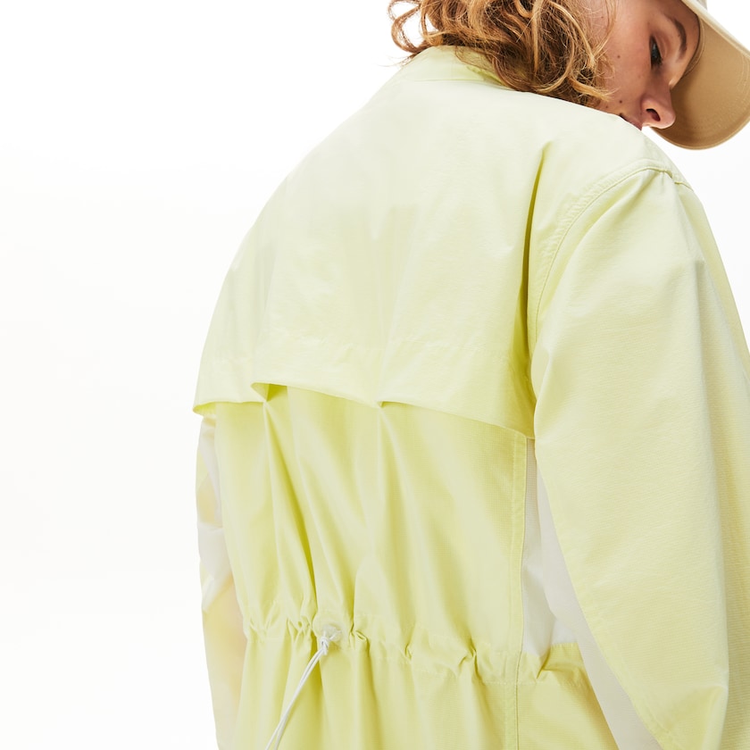 Chaquetas Parka Lacoste Water-Resistant Long Nylon Mujer Blancos Amarillos | RN5-20292Q8