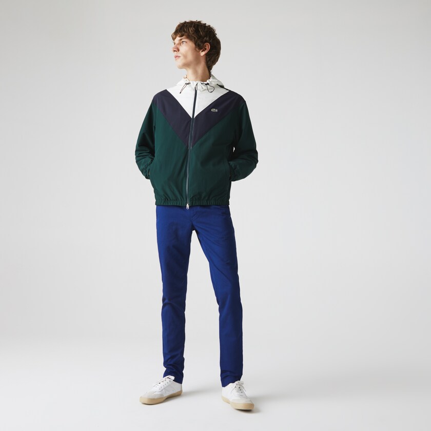 Pantalones Chinos Lacoste Cotton-Linen Hombre Azul Marino Azules | RK2-11891D3