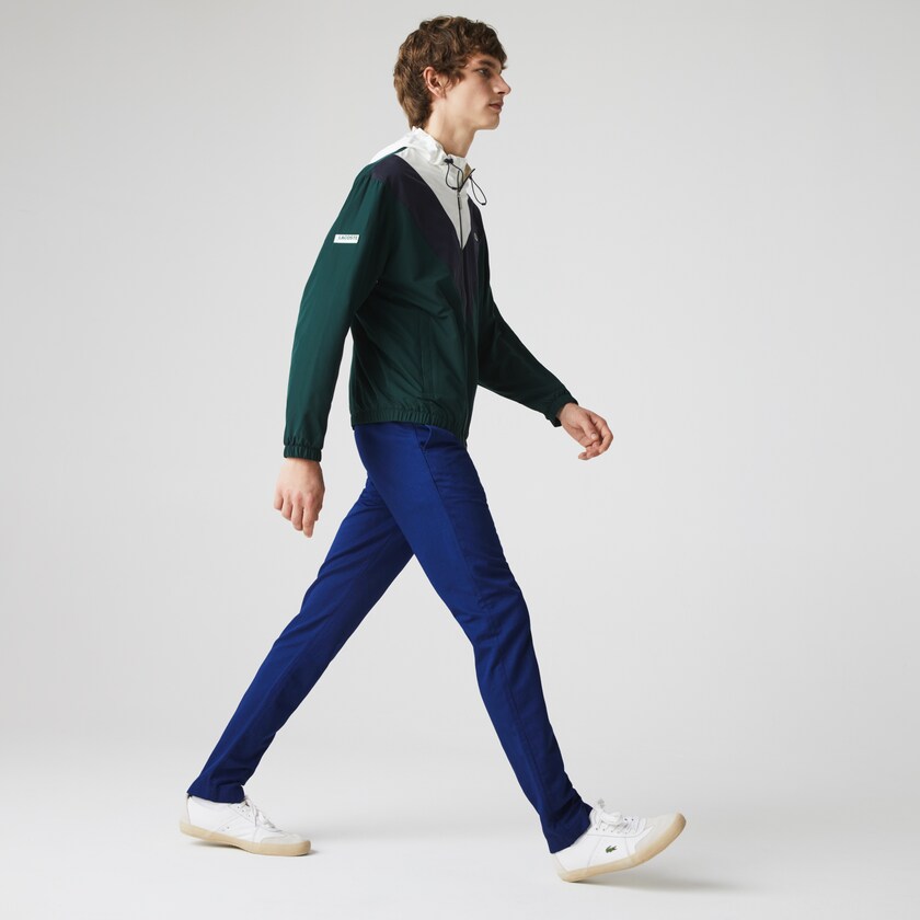 Pantalones Chinos Lacoste Cotton-Linen Hombre Azul Marino Azules | RK2-11891D3