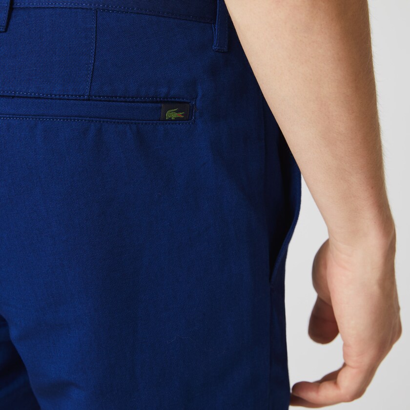 Pantalones Chinos Lacoste Cotton-Linen Hombre Azul Marino Azules | RK2-11891D3