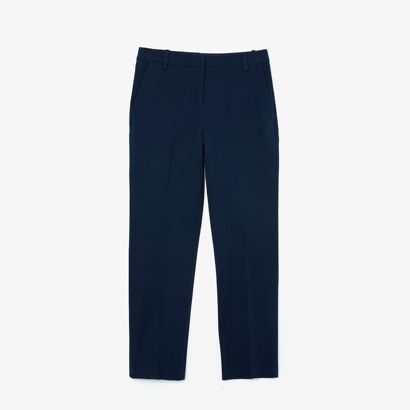 Pantalones Chinos Lacoste Stretch Cotton Mujer Azul Marino Azules | OJ2-80078J9