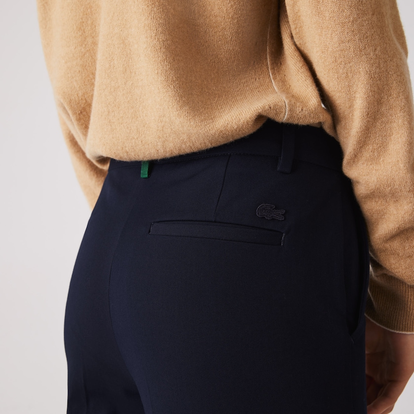 Pantalones Chinos Lacoste Stretch Cotton Mujer Azul Marino Azules | OJ2-80078J9