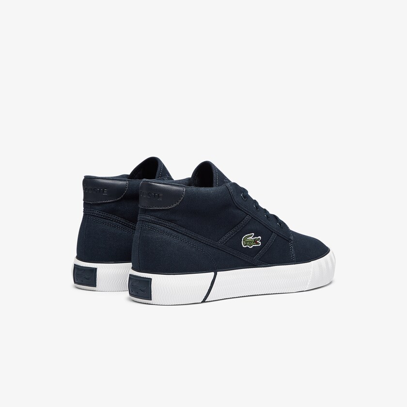 Zapatos Chukka Lacoste Gripshot Canvas and Leather Hombre Azul Marino Blancos | DR6-24172U1