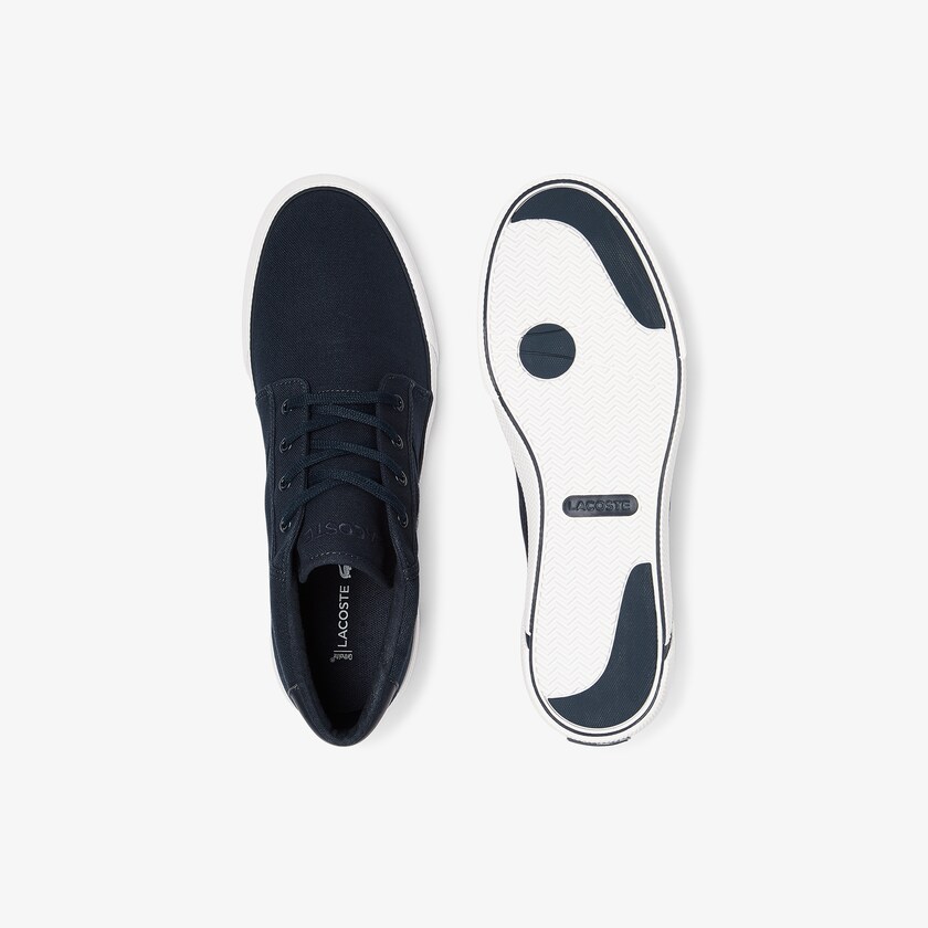 Zapatos Chukka Lacoste Gripshot Canvas and Leather Hombre Azul Marino Blancos | DR6-24172U1