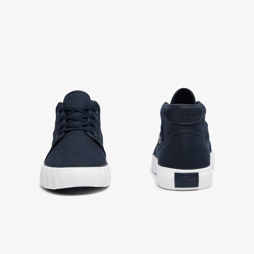 Zapatos Chukka Lacoste Gripshot Canvas and Leather Hombre Azul Marino Blancos | DR6-24172U1
