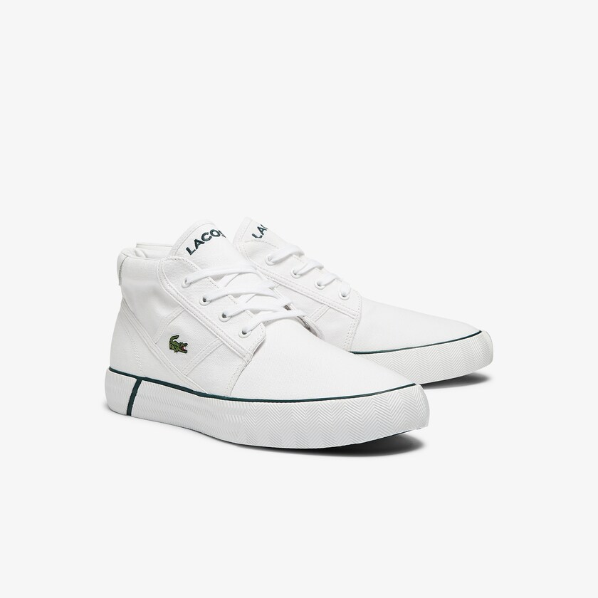 Zapatos Chukka Lacoste Gripshot Canvas and Leather Hombre Blancos Verdes Oscuro | CD0-67526A5