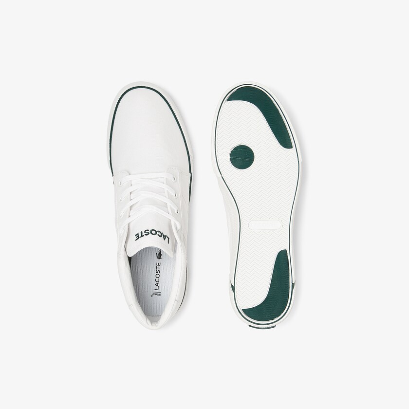 Zapatos Chukka Lacoste Gripshot Canvas and Leather Hombre Blancos Verdes Oscuro | CD0-67526A5