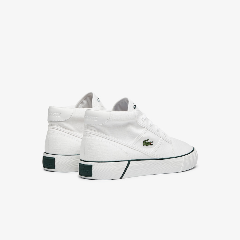 Zapatos Chukka Lacoste Gripshot Mid Canvas and Leather Hombre Blancos | NT3-52585H3