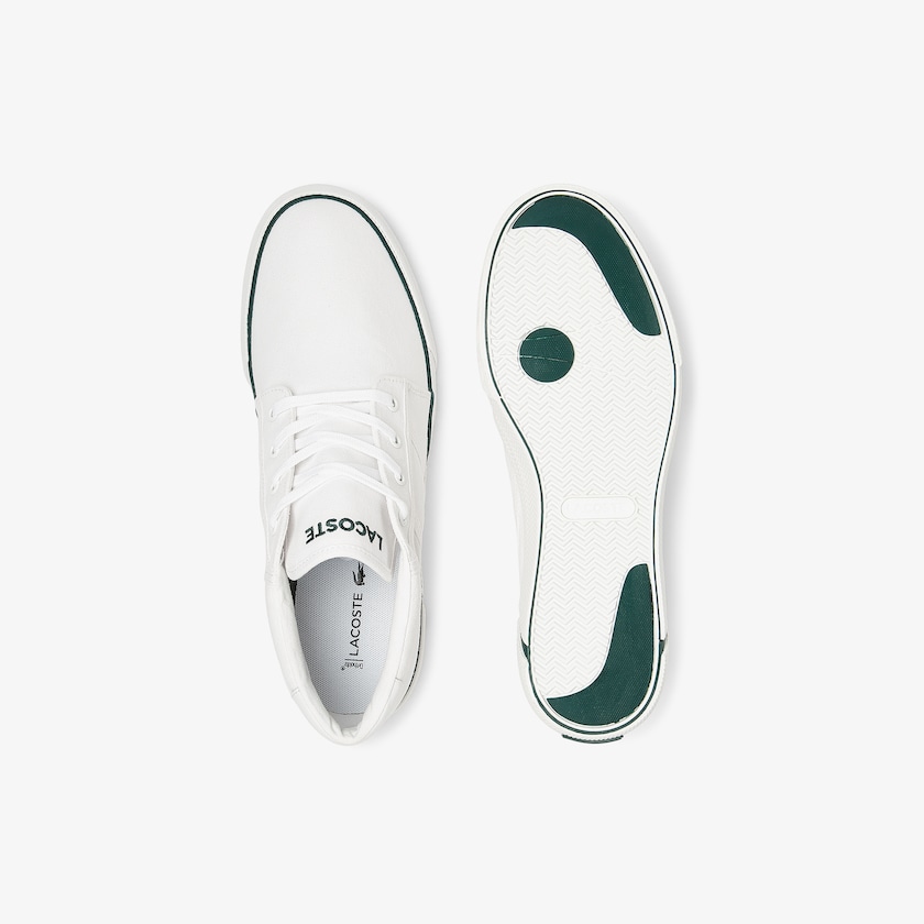 Zapatos Chukka Lacoste Gripshot Mid Canvas and Leather Hombre Blancos | NT3-52585H3