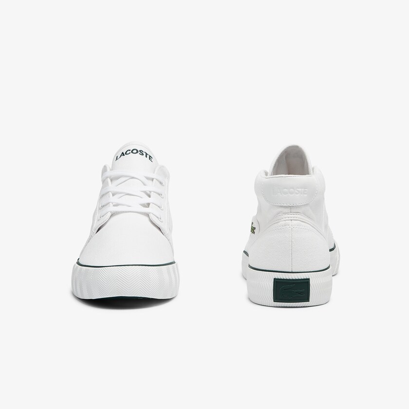 Zapatos Chukka Lacoste Gripshot Mid Canvas and Leather Hombre Blancos | NT3-52585H3