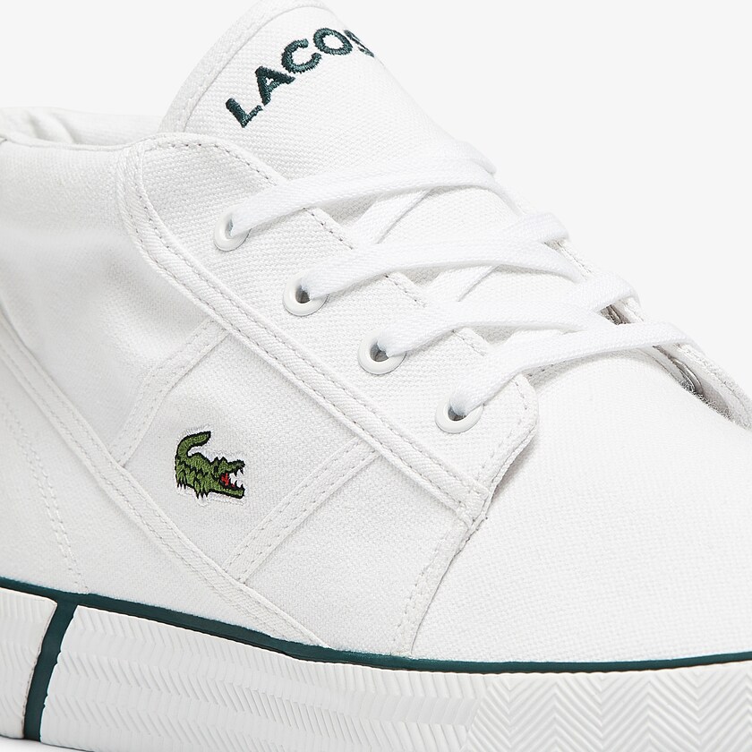 Zapatos Chukka Lacoste Gripshot Mid Canvas and Leather Hombre Blancos | NT3-52585H3