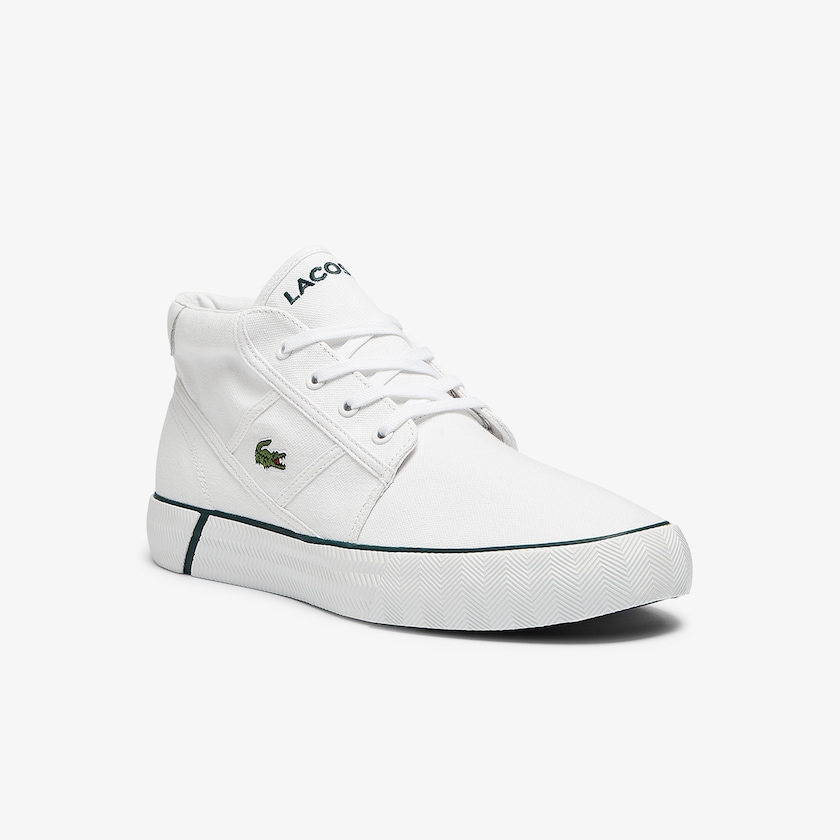 Zapatos Chukka Lacoste Gripshot Mid Canvas and Leather Hombre Blancos | NT3-52585H3