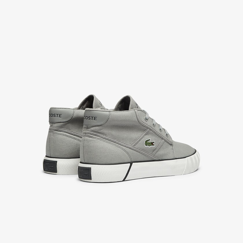Zapatos Chukka Lacoste Gripshot Mid Canvas and Leather Hombre Grises | TK6-69236K1