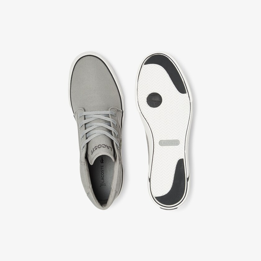 Zapatos Chukka Lacoste Gripshot Mid Canvas and Leather Hombre Grises | TK6-69236K1