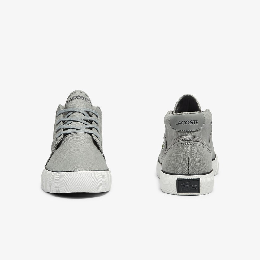 Zapatos Chukka Lacoste Gripshot Mid Canvas and Leather Hombre Grises | TK6-69236K1