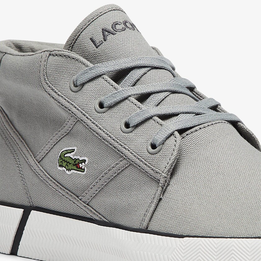 Zapatos Chukka Lacoste Gripshot Mid Canvas and Leather Hombre Grises | TK6-69236K1