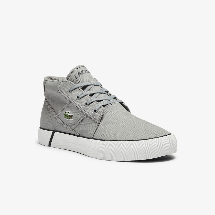 Zapatos Chukka Lacoste Gripshot Mid Canvas and Leather Hombre Grises | TK6-69236K1