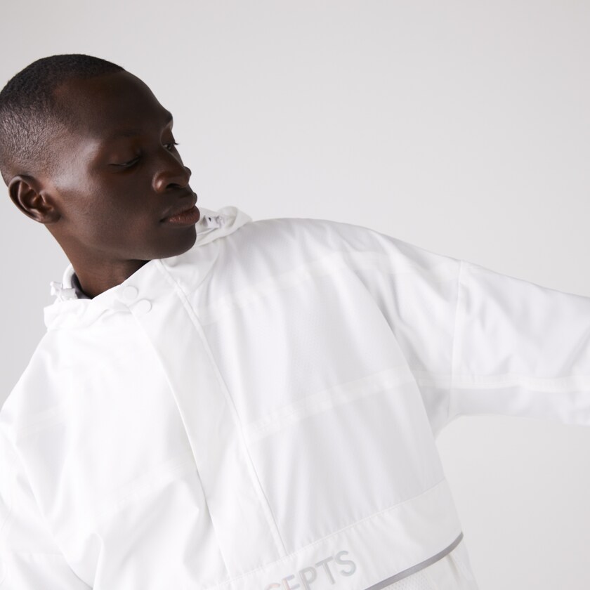 Cortavientos Lacoste CONCEPTS Collaboration Crocodile Print Hombre Blancos | OO7-81918U1