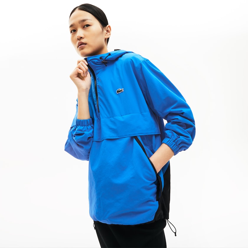 Cortavientos Lacoste LIVE Water- Resistant Pullover Mujer Azules Negros | WA2-91979N8
